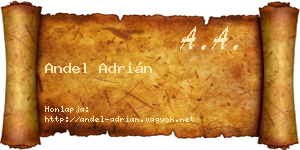 Andel Adrián névjegykártya
